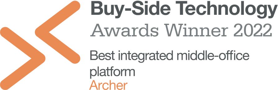 Archer® was named Best Integrated Middle Office Platform in the 2022 WatersTechnology Buy-Side Technology Awards.